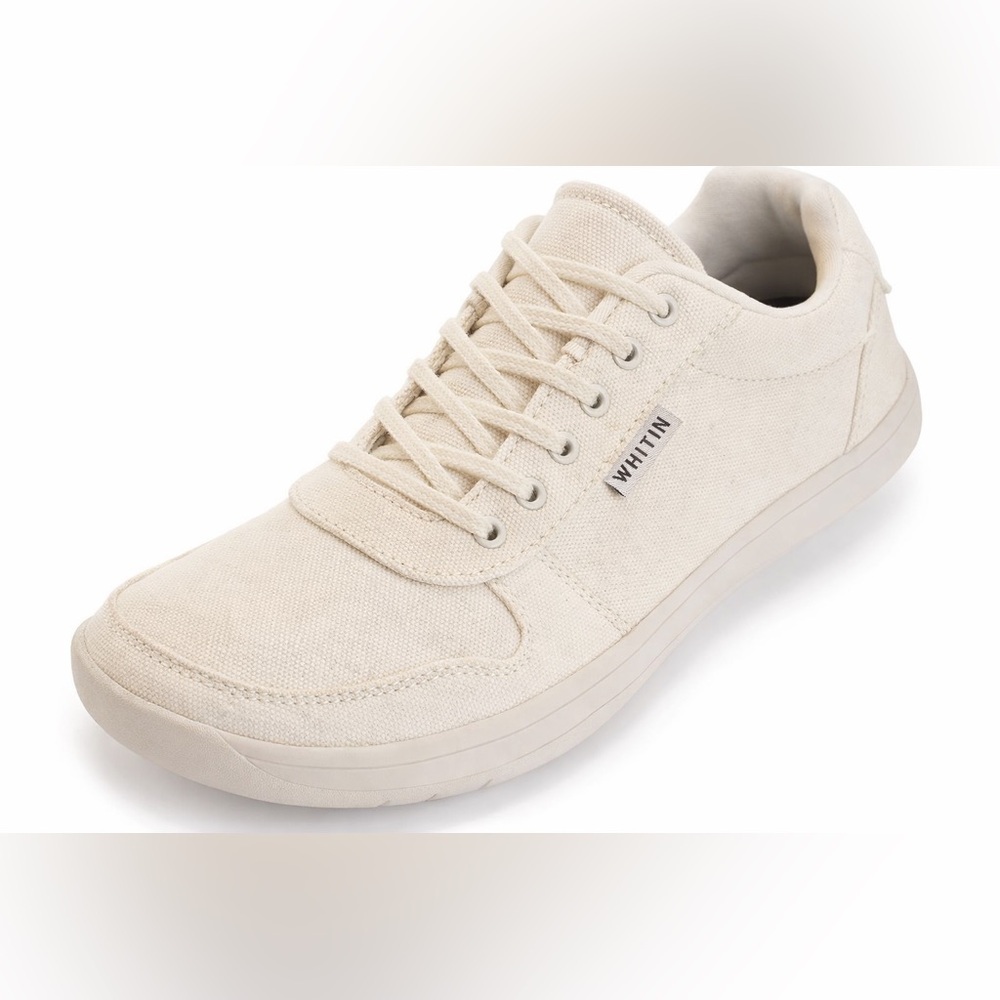 WHITIN Men's Wide Barefoot Canvas Minimalist Sneakers- Size 11